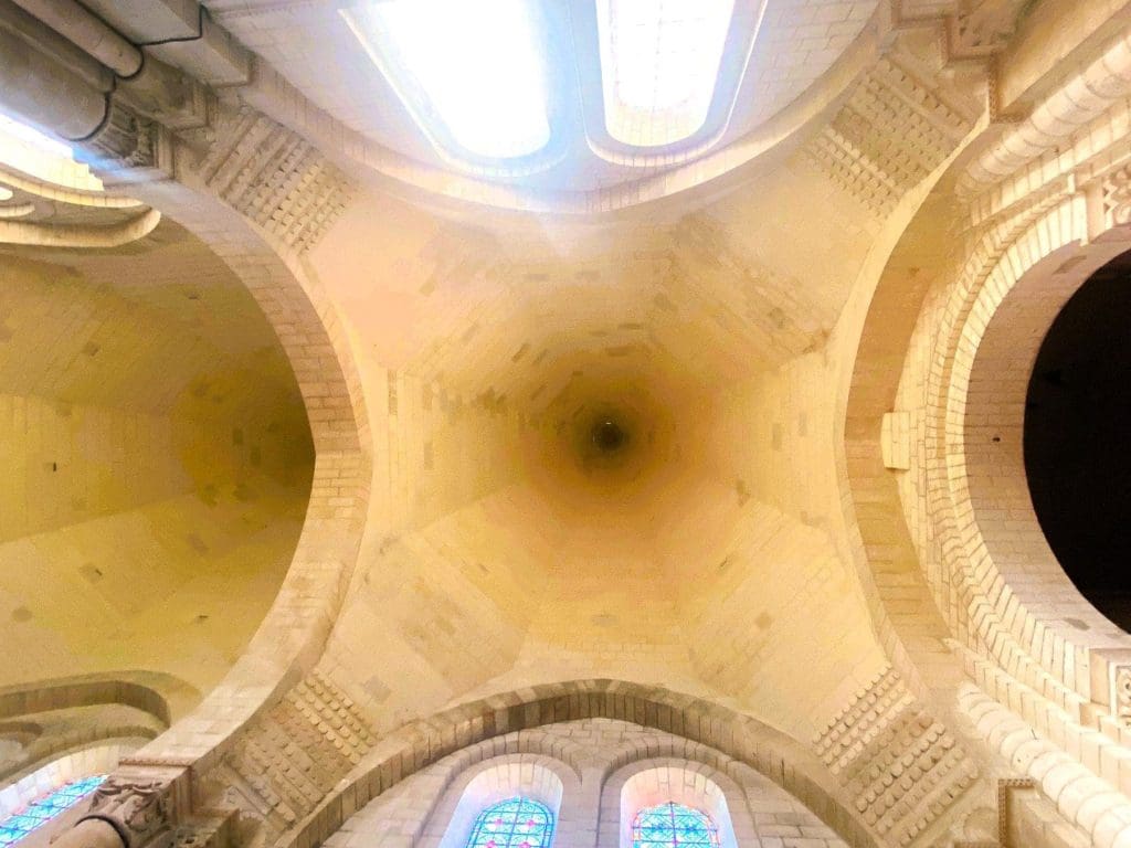 The amazing roof in the church of Saint-Ours