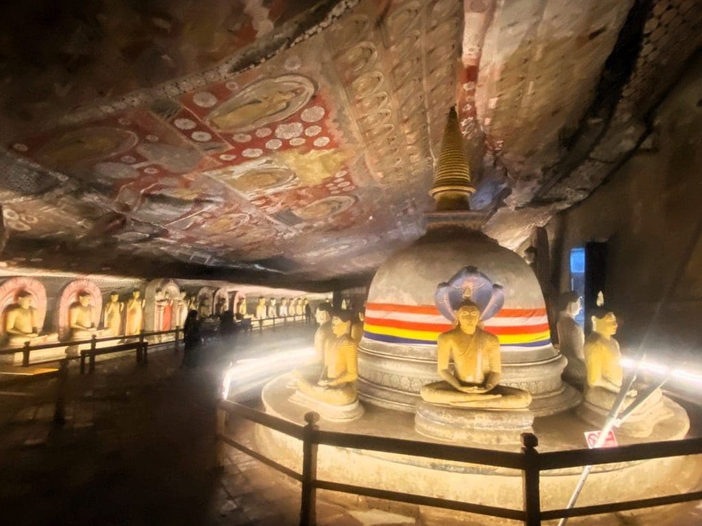 Second cave at Dambulla Golden Cave Temple