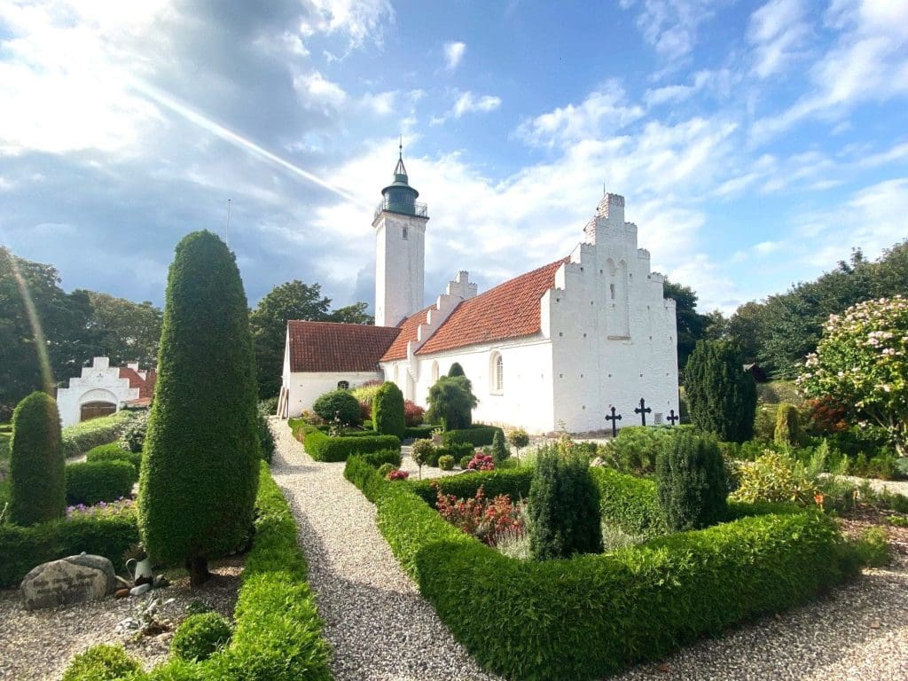 Lighthouse church on the island of Tunø