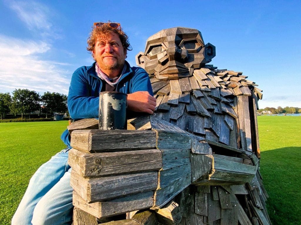 Mark and a troll at Horsens harbour