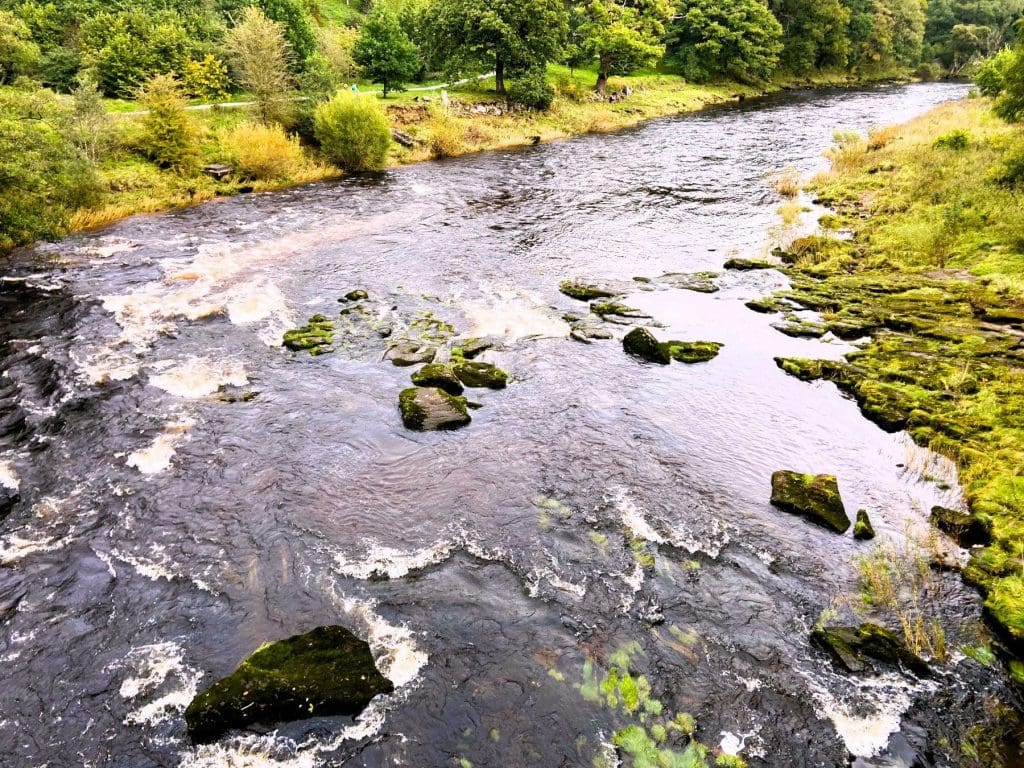 Walking along the Wharfe River