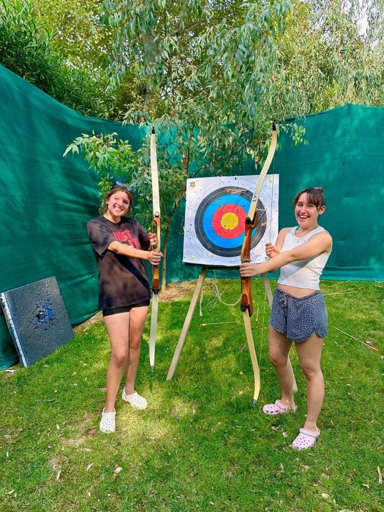 Ruby and Daisy Archery 2 copyright Maria Boyle