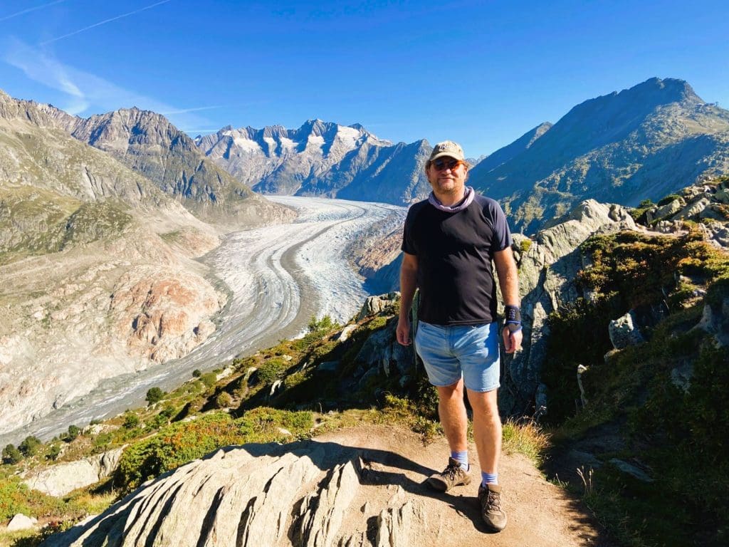 Mark at the Aletsch Glacier