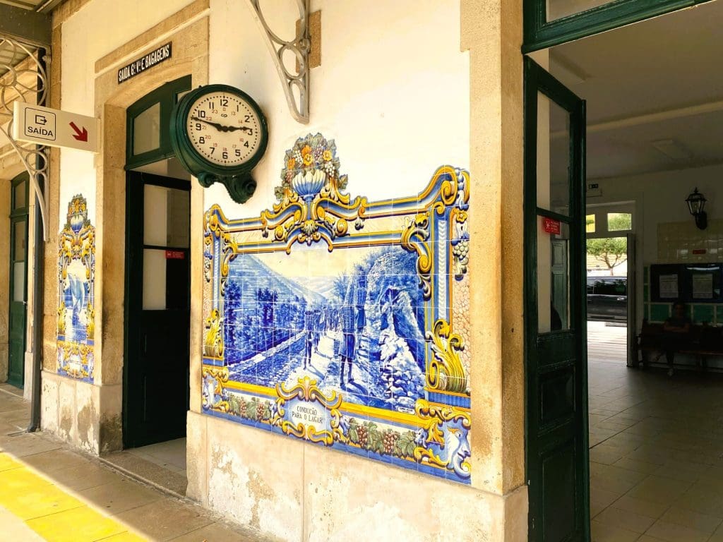 Pinhão railway station is festooned with lovely tile friezes on a wine-making theme.