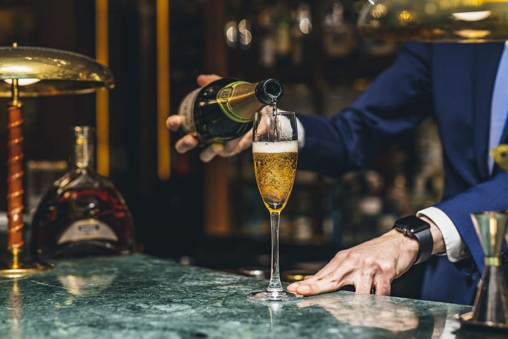 Champagne in the K Bar, The Kensington