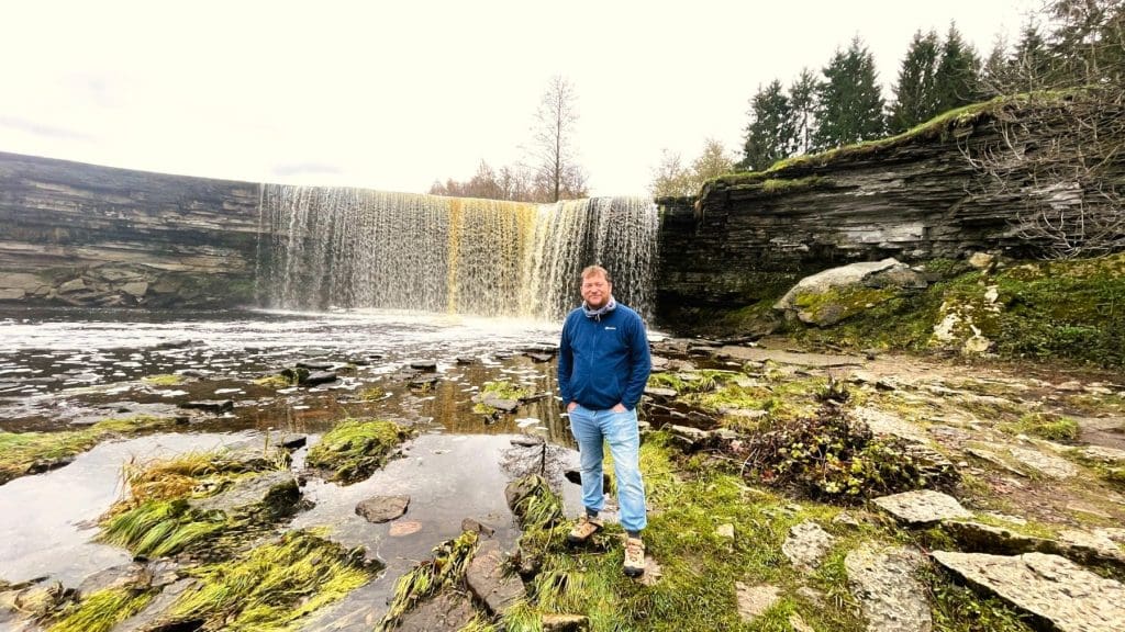 Mark at Jägala Waterfall