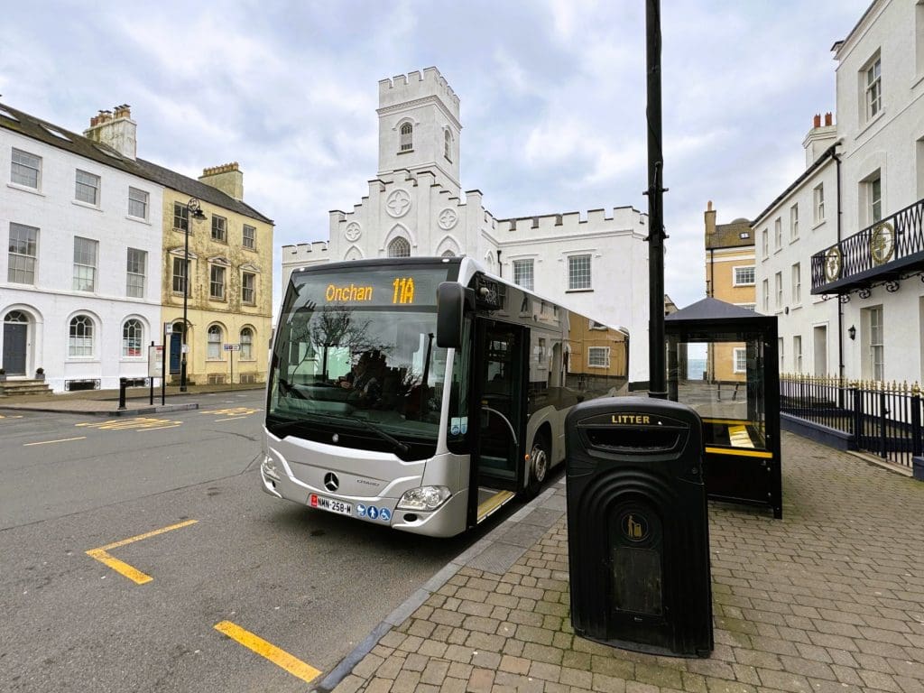 Isle of Man bus stop in Castletown
