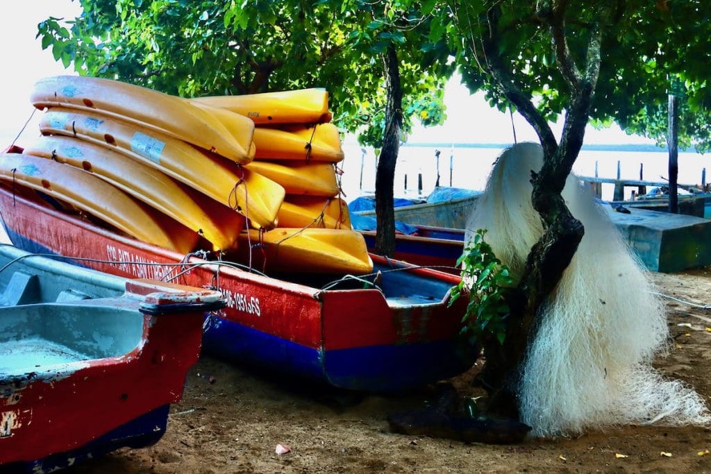 Kayaks in Samaná Bay, Sánchez in the Dominican Republic