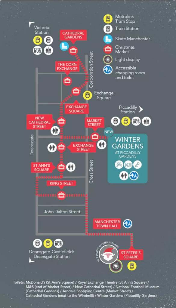 Manchester Christmas Markets Map (Image: Manchester City Council)