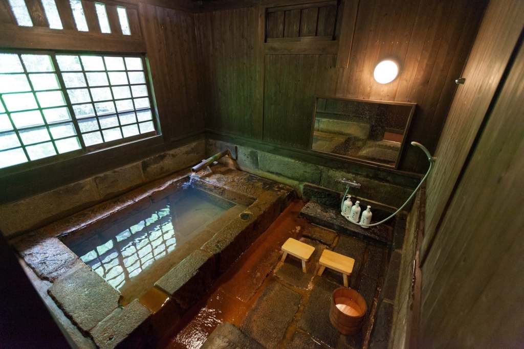 Many ryokans have private hot spring baths