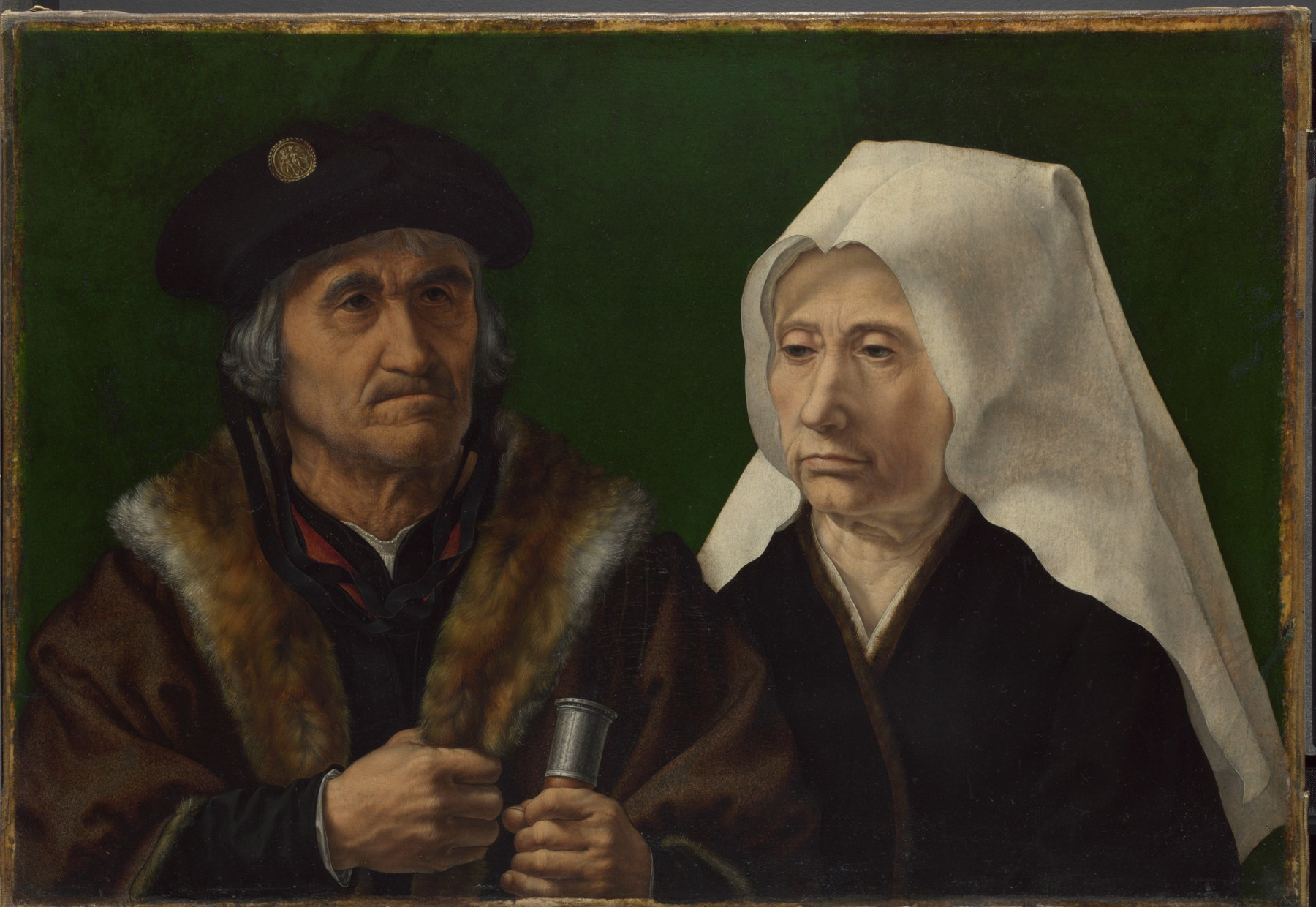 Jan Gossaert An Elderly Couple, about 1520 Oil on parchment laid down on canvas 48.1 × 69.2 cm © The National Gallery, London