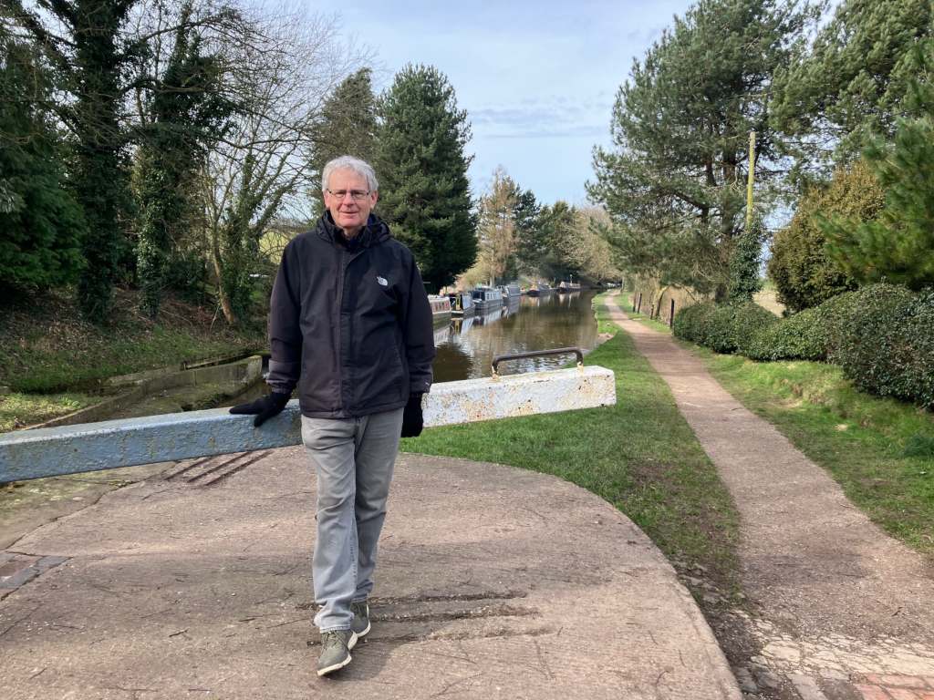 Roger on the Shropshire Union Canal