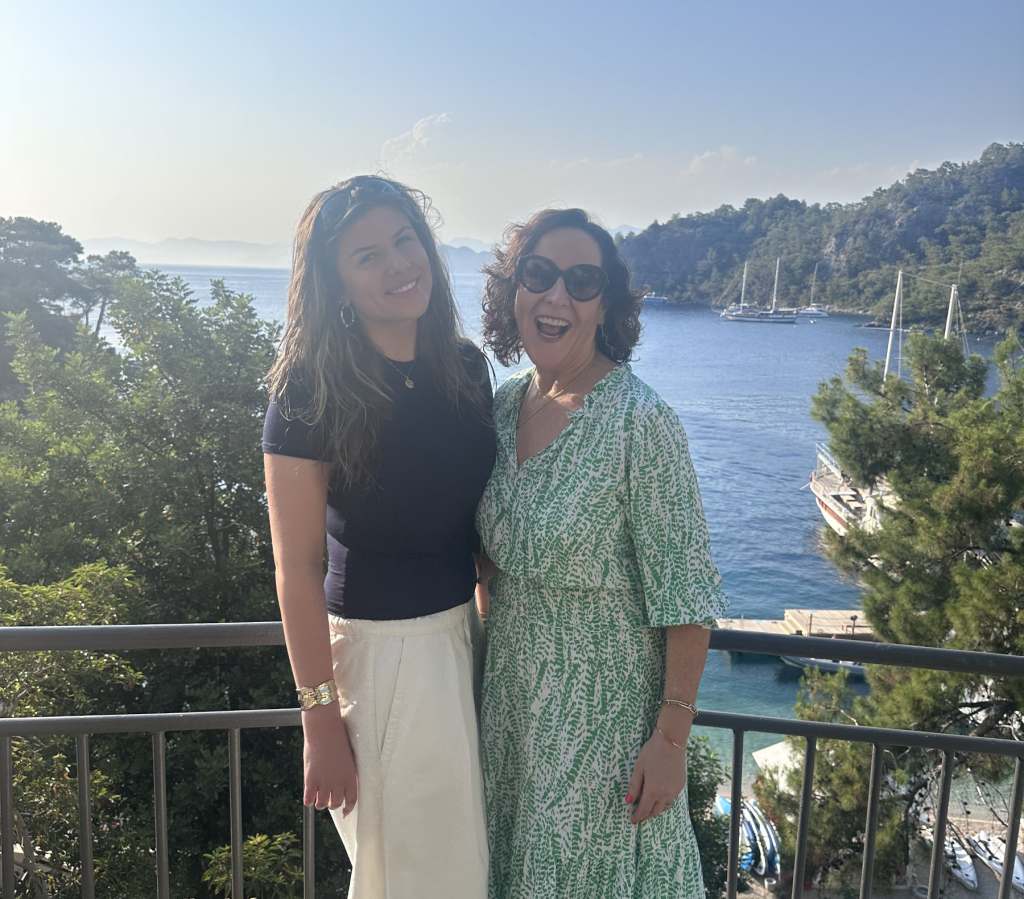Ruby with mum Maria on a successful family holiday with teens