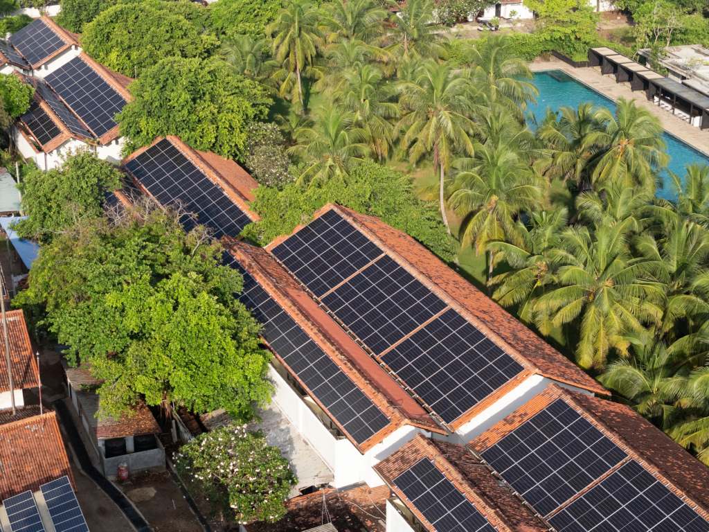 Solar panels at Jetwing Lagoon Negombo Sri Lanka