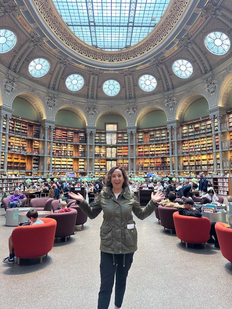 The Oval Reading Room in the Bibliothèque nationale de France