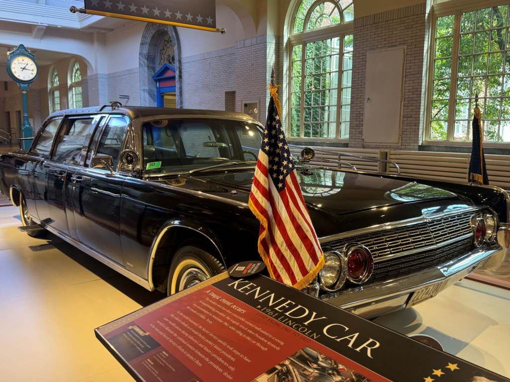 Deadly journey … the Lincoln limousine President Kennedy was sat in when he was assassinated