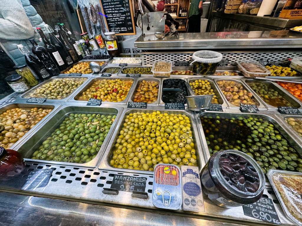 Olives in Madrid market