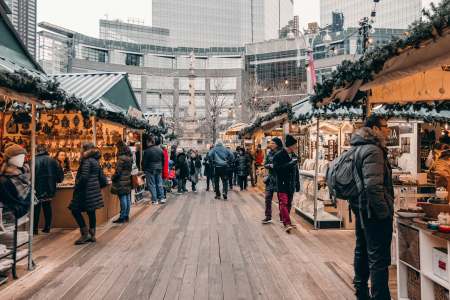 Columbus Circle Holiday Market 2025, New York City, USA