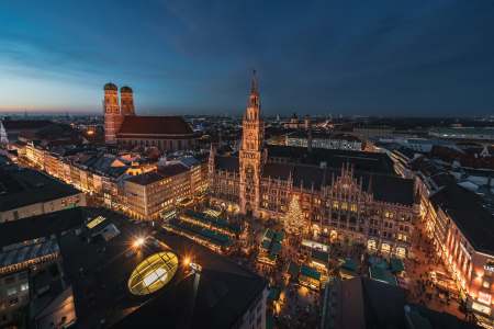 Munich Christkindlmarkt, Marienplatz, 2025, Munich, Germany