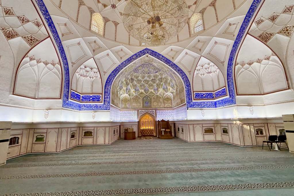 Inside Imam Bukhari Mausoleum in Bukhara, Uzbekistan