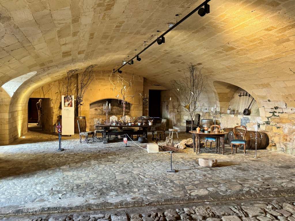 The kitchen at Château de Biron