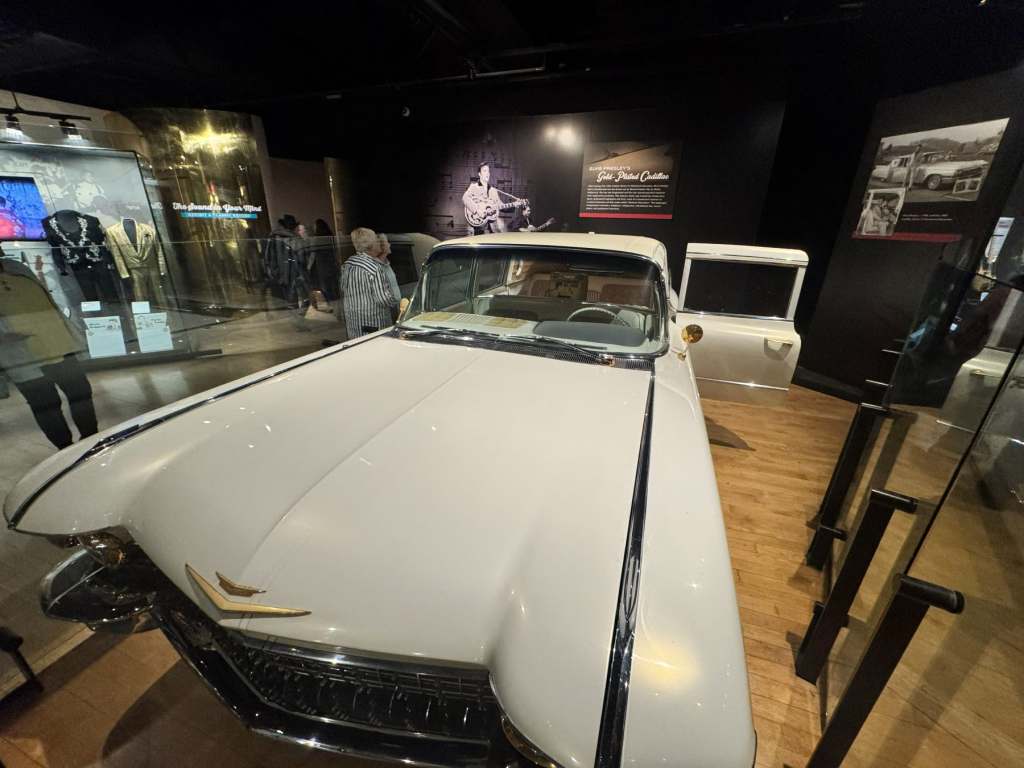Elvis' cadillac at the Country Music Hall of Fame and Museum Nashville Tennessee