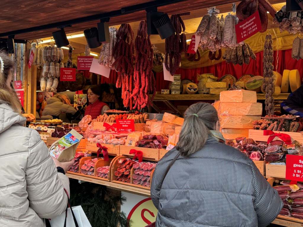 Tasty treats at a Christmas market staff in Konstanz