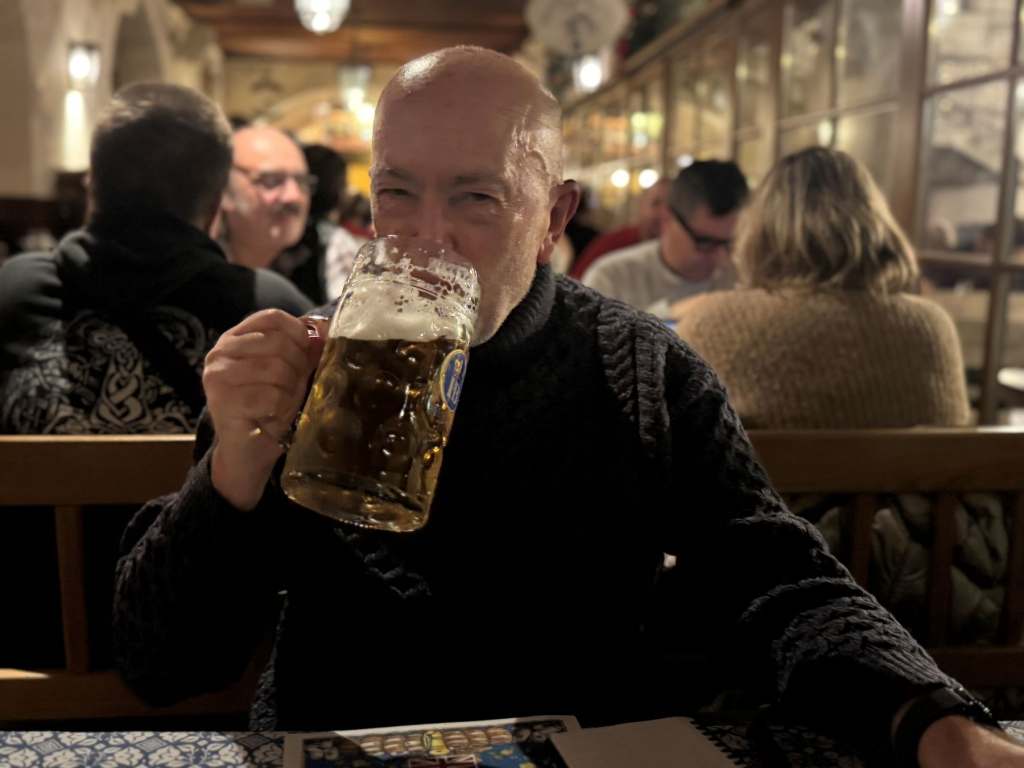 Mal making the most of his 48 hours in Munich