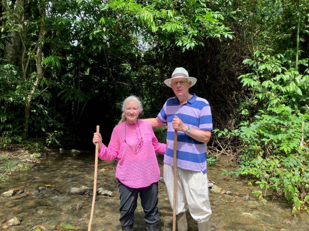 Eileen & Roger on their mammoth hike at Selva Bananito Reserve