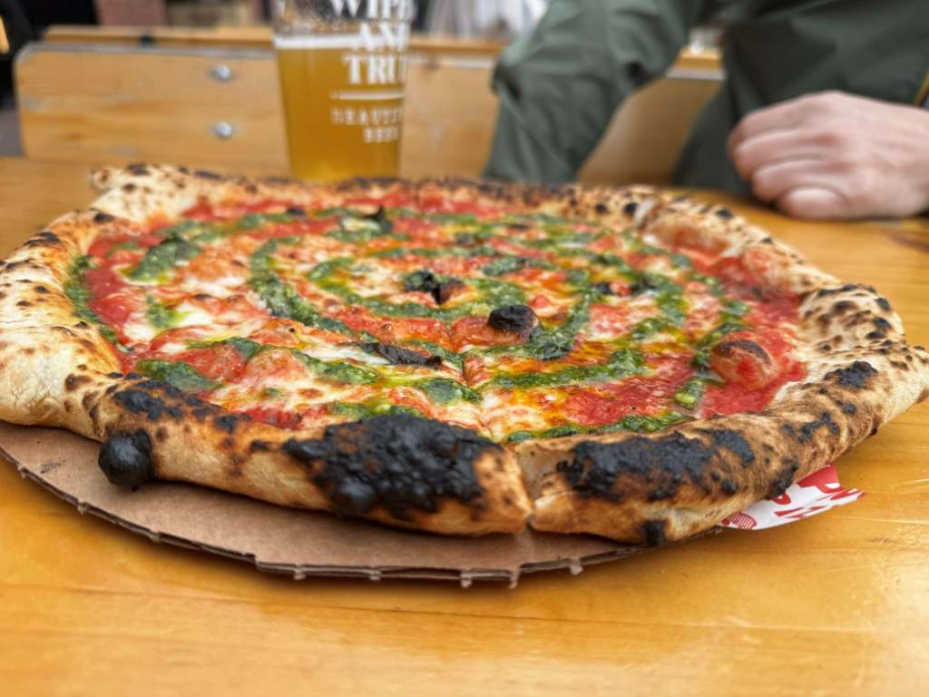 Pizza at the Wiper and True microbrewery