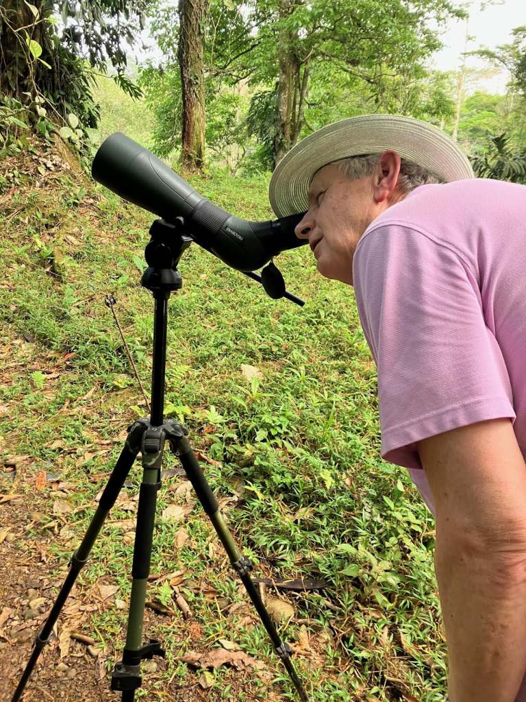 Roger training his scope.