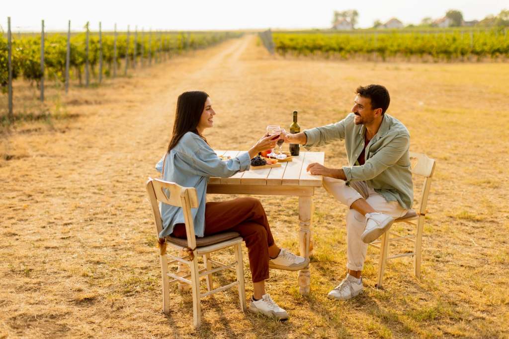 Wine couple italy